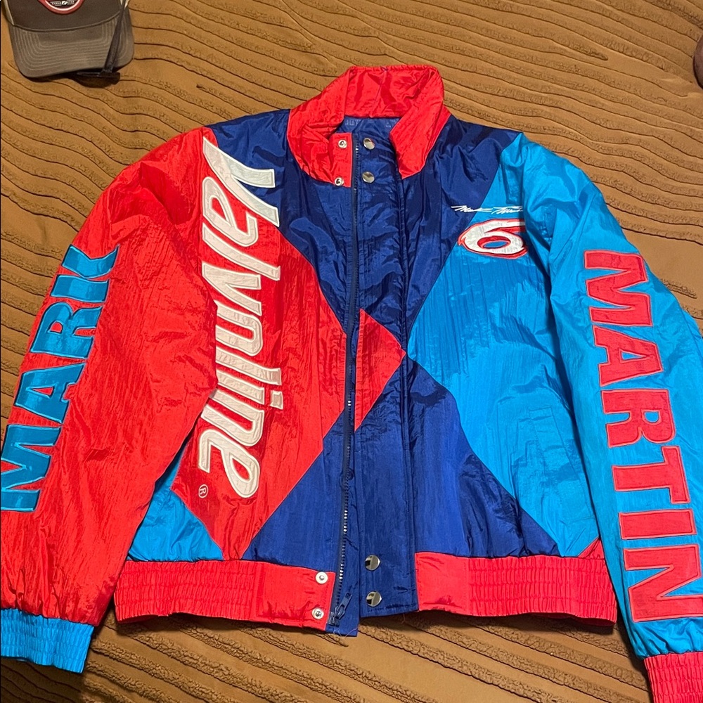 Nascar Red and Blue Bomber Jacket